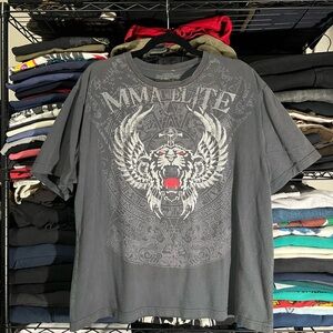MMA Elite Charcoal Graphic Men's Tee